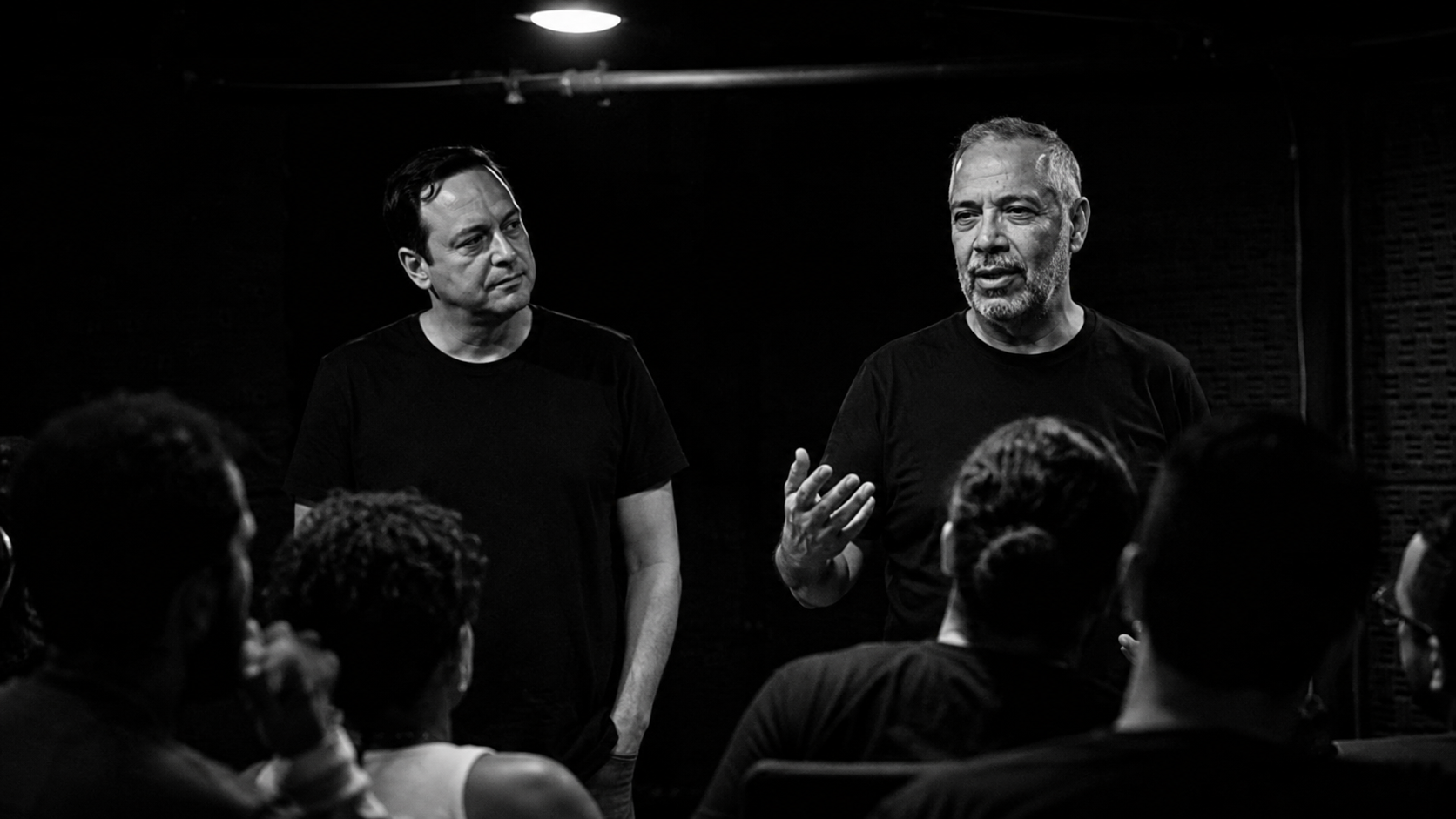 Luiz Torquato e Percy Porchat em aula